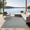 Image de the carpet Mistra   Tapis d’intérieur Moderne, Durable et Facile à Nettoyer, idéal pour Salon, Cuisine ou Salle à Manger, utilisable Aussi en extérieur, Gris Bordure, 140 x 200 cm