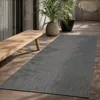 Image de the carpet Mistra   Tapis d’intérieur Moderne, Durable et Facile à Nettoyer, idéal pour Salon, Cuisine ou Salle à Manger, utilisable Aussi en extérieur, Anthracite, 80 x 200 cm