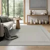Image de the carpet Mistra   Tapis d’intérieur Moderne, Durable et Facile à Nettoyer, idéal pour Salon, Cuisine ou Salle à Manger, utilisable Aussi en extérieur, Gris Bordure, 80 x 150 cm