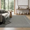 Image de the carpet Mistra   Tapis d’intérieur Moderne, Durable et Facile à Nettoyer, idéal pour Salon, Cuisine ou Salle à Manger, utilisable Aussi en extérieur, Anthracite Bordure, 160 x 220 cm
