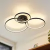 Image de Lindby Plafonnier LED Rayk, noir, métal, 77 cm, intensité variable