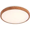 Image de Lindby LED Plafonnier Mynte (Moderne) en Marron e. a. pour Salon & Salle à manger (1 lampe,à), Eclairage Lampe Luminaire Plafond Eclerage
