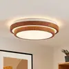 Image de Lindby Plafonnier LED Vaako, Ø 41 cm, métal, aspect bois