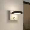 Image de Lucande, applique d'extérieur LED Belna, béton, détecteur, IP54
