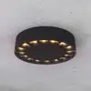 Image de Lucande Plafonnier d'extérieur LED Kelissa, rond, noir