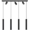 Image de Lindby Suspension Sanad à intensité variable (Moderne) en Noir Métal e. a. pour Salon & Salle manger (à 7 lampes, GU10), Luminaire, Lampe Plafond, Luminaire Plafonnier, Suspendue