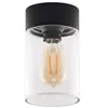 Image de Arcchio Plafonnier Liljana à intensité variable (Moderne) en Noir Verre (1 lampe,à E27), saillie plafonnier lampe