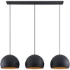 Image de Lindby Suspension Tarjei à intensité variable (Moderne) en Noir Métal e. a. pour Salon & Salle manger (à 3 lampes, E27) Luminaire Lampe Plafond Plafonnier Suspendue