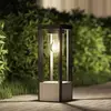 Image de Lucande, luminaire pour socle Kalisa, E27, IP44, 42 cm, gris, métal