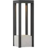 Image de Lucande LED Borne Eclairage Exterieur en béton Kalisa (Moderne) Gris Aluminium (1 lampe,à), Lumineuse Luminaire Lampe Jardin Led
