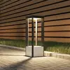 Image de Lucande, luminaire pour socle LED Kalisa, IP65, 42 cm, gris, métal