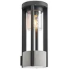 Image de Lucande Applique Exterieur Overa à intensité variable (Moderne) en Gris Aluminium (1 lampe,à E27), Murale Luminaire Lampe Jardin Eclairage