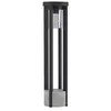 Image de Lucande Luminaire extérieur en béton Overa à intensité variable (Moderne) Gris Aluminium (1 lampe,à E27), Borne lumineuse borne luminaire pour socle