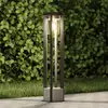 Image de Lucande Borne lumineuse Overa, gris, métal, 68 cm, IP44, E27
