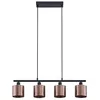 Image de Lindby Suspension Joudy à intensité variable (Moderne) en Bronze Métal e. a. pour Salon & Salle manger (à 4 lampes, E14) Luminaire Lampe Plafond Plafonnier