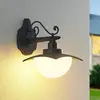 Image de Applique d'extérieur Lindby Elinda, hauteur 29 cm, anthracite, verre