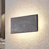 Image de Applique murale LED Lindby Peetu, 22 cm de long, ardoise, intensité variable