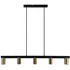 Image de Lindby Suspension Baliko à intensité variable (Moderne) en Noir Métal e. a. pour Salon & Salle manger (à 5 lampes, GU10) Luminaire Lampe Plafond Plafonnier