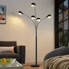 Image de Lindby lampe sur pied Jewa, noir, métal, 5 lampes, E14