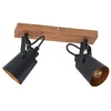 Image de Lindby Spot Kimban à intensité variable (Moderne) en Marron Bois e. a. pour Salon & Salle manger (à 2 lampes, E14) Lampe encastrable plafonnier applique