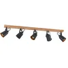 Image de Lindby Spot Kimban à intensité variable (Moderne) en Marron Bois e. a. pour Salon & Salle manger (à 5 lampes, E14) Lampe encastrable plafonnier applique