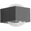 Image de Lucande LED Applique Exterieur Almos (Moderne) en Noir Aluminium (à 2 lampes,), Murale Luminaire Lampe Jardin Eclairage d’exterieur