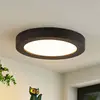 Image de Prios Plafonnier LED Edwina, noir, 23 cm, CCT, IP44