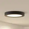 Image de Prios Plafonnier LED Edwina, noir, 25 cm, CCT, IP44