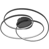 Image de Lindby LED Plafonnier Kateryna à intensité variable (Moderne) en Noir e. a. pour Salon & Salle manger (1 lampe,à), Eclairage Lampe Luminaire Plafond Eclerage