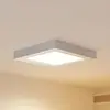 Image de Prios Plafonnier LED Alette, argent, 22,7cm, 18W, intensité variable