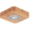 Image de Lindby LED Plafonnier Mikari (Moderne) en Marron Bois e. a. pour Salon & Salle à manger (1 lampe,à), bois plafonnier lampe