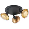 Image de Lindby Spot Erin en Noir Métal e. a. pour Salon & Salle à manger (à 3 lampes, GU10) Plafonnier lampe