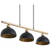 Image de Lindby Suspension Tirzana à intensité variable (Antique, Classic) en Noir Métal e. a. pour Salon & Salle manger (à 3 lampes E27) Luminaire Lampe Plafond Plafonnier
