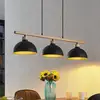 Image de Suspension Lindby Tirzana, à 3 lampes, noir, métal, bois