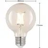 Image de Arcchio Amploule LED G80 E27, 4 W, 2 700 K, filament, à intensité variable