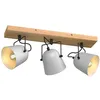 Image de Lindby Spot Adalin à intensité variable (Moderne) en Marron Bois e. a. pour Salon & Salle manger (à 3 lampes, E14) Lampe encastrable plafonnier applique