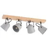 Image de Lindby Spot Adalin à intensité variable (Moderne) en Marron Bois e. a. pour Salon & Salle manger (à 4 lampes, E14) Lampe encastrable plafonnier applique