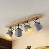 Image de Lindby Adalin plafonnier à 4 lampes, gris