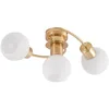 Image de Lindby Plafonnier Ciala à intensité variable (Moderne) en Doré Verre e. a. pour Salon & Salle manger (à 3 lampes, E14) Luminaire Lampe Plafond Eclerage Eclairage Interieur