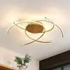 Image de Lindby, plafonnier LED Yareli, doré, métal, Ø 70 cm