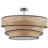 Image de Lucande Plafonnier Elowen à intensité variable (Moderne) en Marron e. a. pour Salon & Salle manger (à 3 lampes, E27) Luminaire Lampe Plafond Eclerage Eclairage Interieur