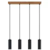 Image de Lindby Suspension Maniva à intensité variable (Moderne) en Marron Métal e. a. pour Salon & Salle manger (à 4 lampes, GU10) Luminaire Lampe Plafond Plafonnier