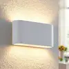Image de Applique murale Lindby Mavora, arrondie, 25 cm, blanc, plâtre, G9