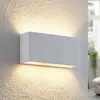 Image de Applique murale Lindby Mavora, angulaire, 25 cm, blanc, plâtre, G9