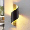 Image de Lindby applique murale Desirio, noir/or, 35cm, métal