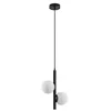 Image de Lucande Suspension Emarin à intensité variable (Moderne) en Noir Métal e. a. pour Salon & Salle manger (à 2 lampes, G9) Luminaire Lampe Plafond Plafonnier Suspendue