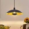 Image de Lindby Lampe à suspendre Narisara, Ø 40 cm, E27, noir-or