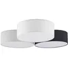 Image de Lindby LED Plafonnier Tissu Janita à intensité variable (Moderne) en Noir Textile e. a. pour Salon & Salle manger (1 lampe,à), Luminaire Lampe Plafond Eclerage Eclairage Interieur