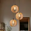 Image de Envostar Clay Suspension en contreplaqué de bouleau à 3 lampes ronde
