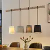 Image de Lindby suspension Hinai, noir/gris/blanc, textile, 116cm